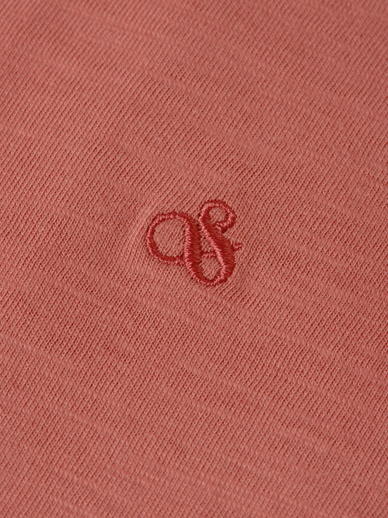 Ampersand Embroidery V-Neck Tee