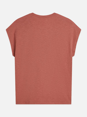 Ampersand Embroidery V-Neck Tee