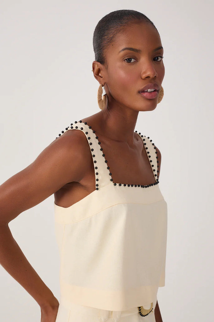 Linen Crop Top