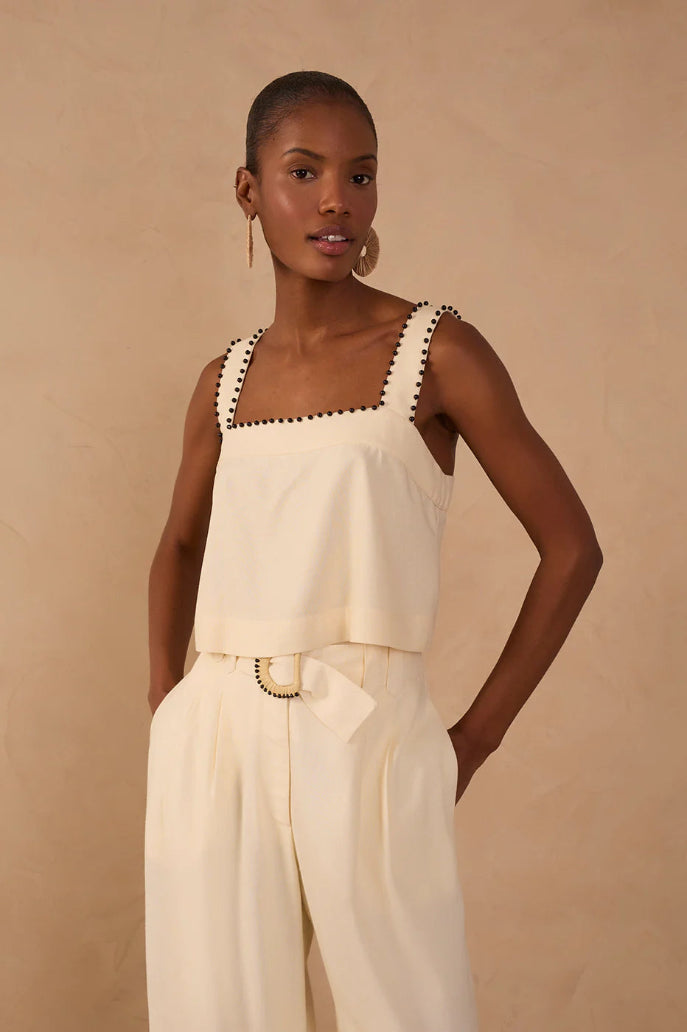 Linen Crop Top