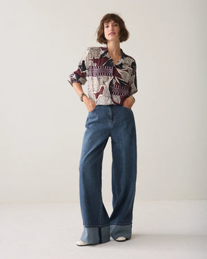 Scarf Print Blouse
