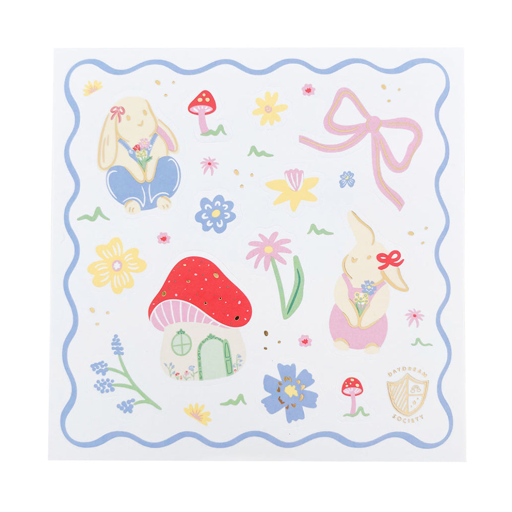 Bunnies in the Garden Sticker Set