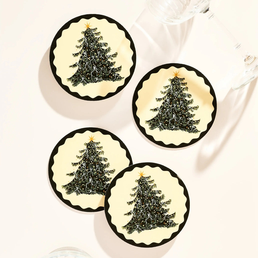 Classic Christmas Tree Coasters