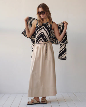 Sleeveless Striped Crochet Top