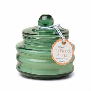 Cypress & Fir Glass Candle w/ Lid
