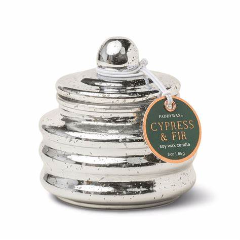 Cypress & Fir Glass Candle w/ Lid