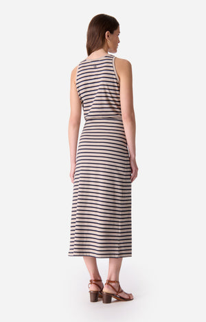 Striped wrapped dress with a tie detail by Vanessa Bruno