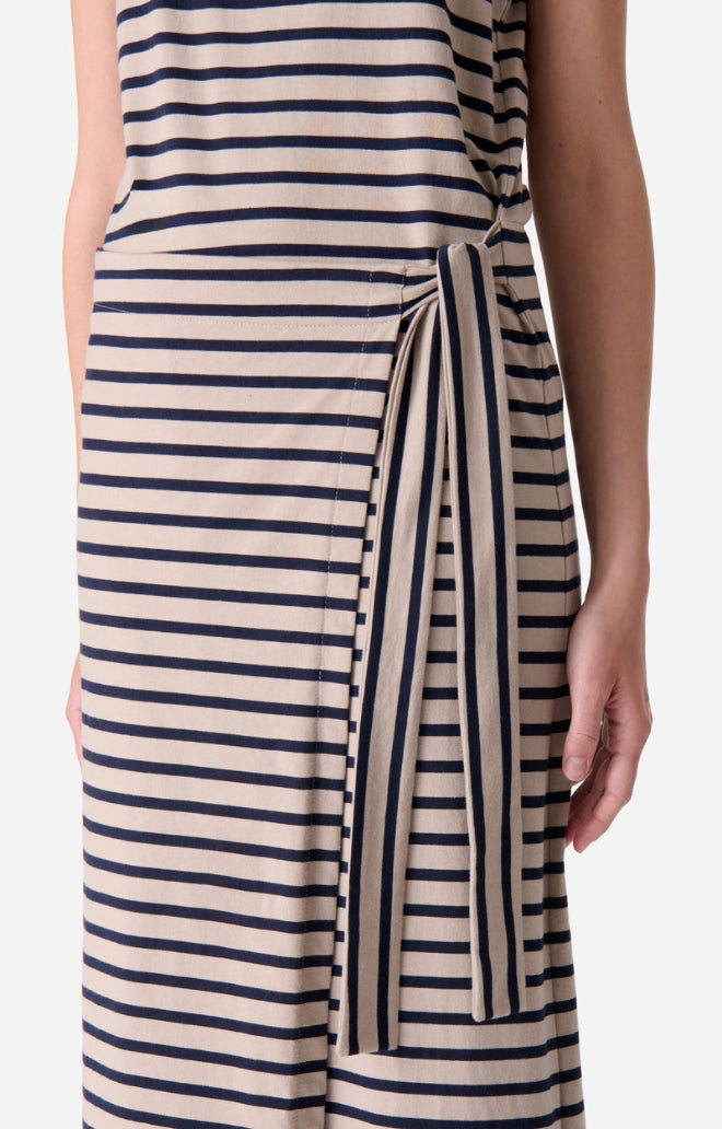 Striped wrapped dress with a tie detail by Vanessa Bruno