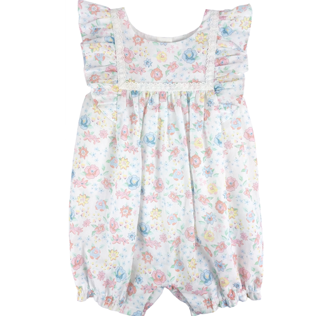 Flower w/ Lace Romper