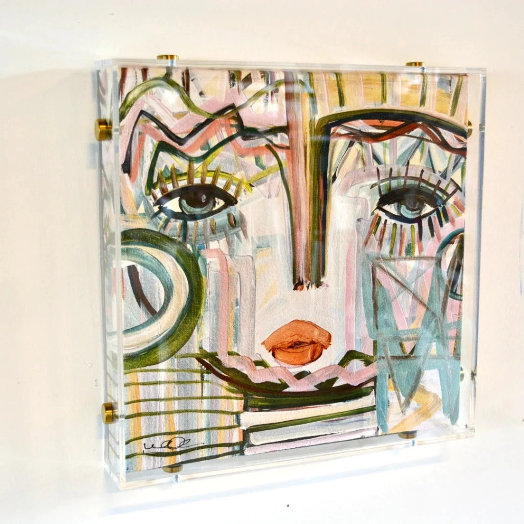 Iron Rose acrylic art piece, boutique home décor from Ella Collective Raleigh.