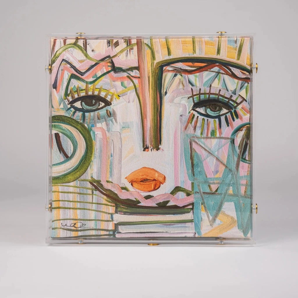 Iron Rose acrylic art piece, boutique home décor from Ella Collective Raleigh.