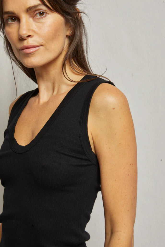 Jordan U-Neck Ribbed Tank