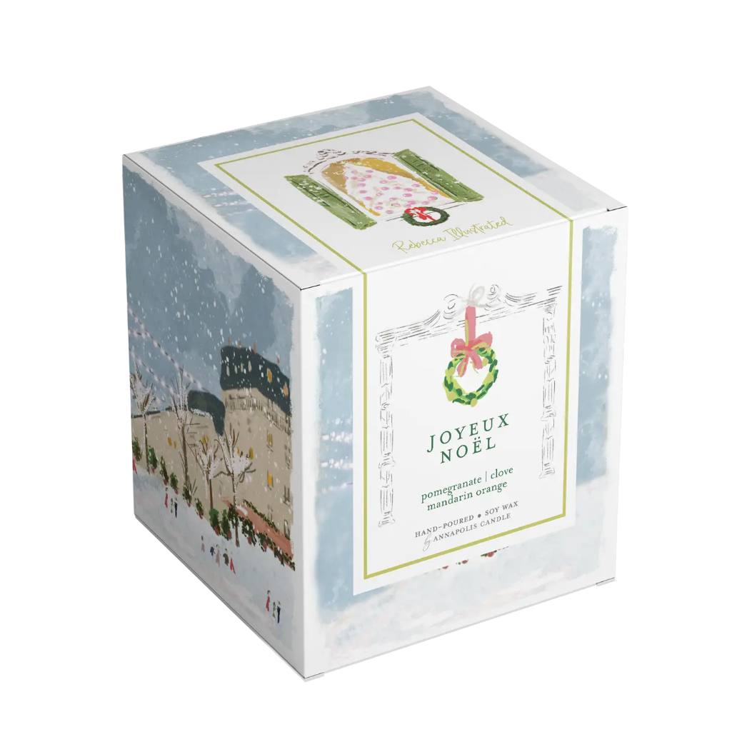 Joyeux Noel - Hand Illustrated Soy Candle
