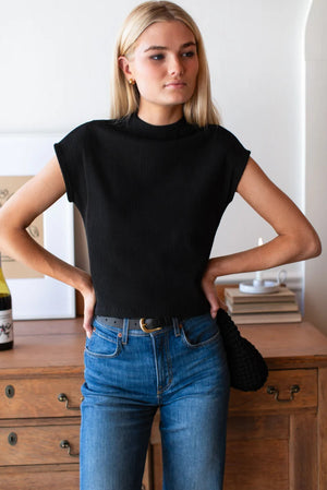 Knit Mock Neck Top
