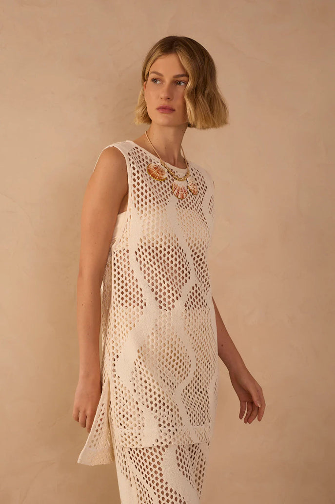 Crochet Beach Mini Dress