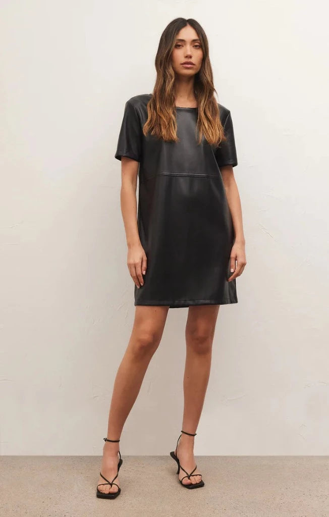 London Faux Leather Dress