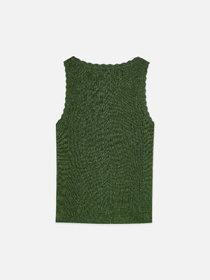 Metallic Ribbed Knit Tank