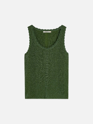 Metallic Ribbed Knit Tank