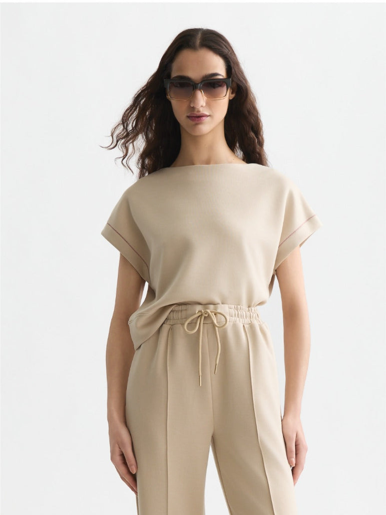 Modal Slash Neck Sweatshirt