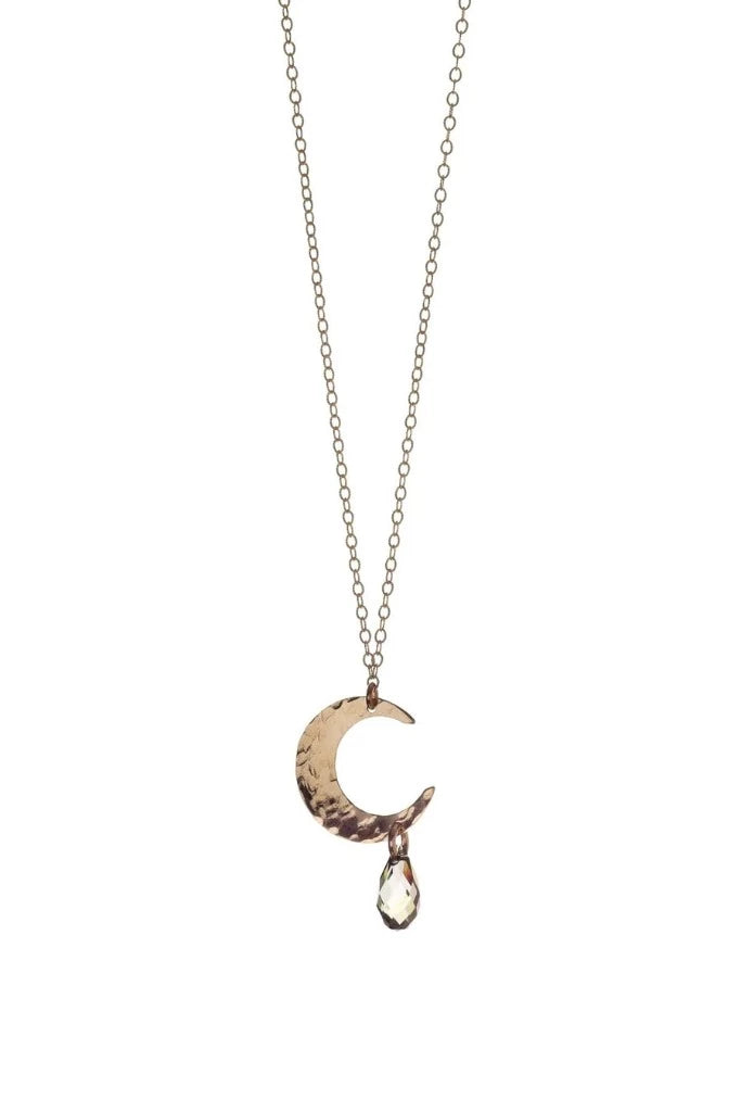 Moon Necklace w/ Crystal
