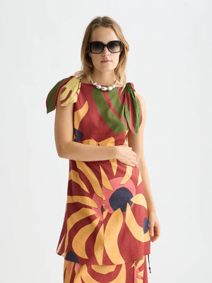 Printed Mini Tie Dress