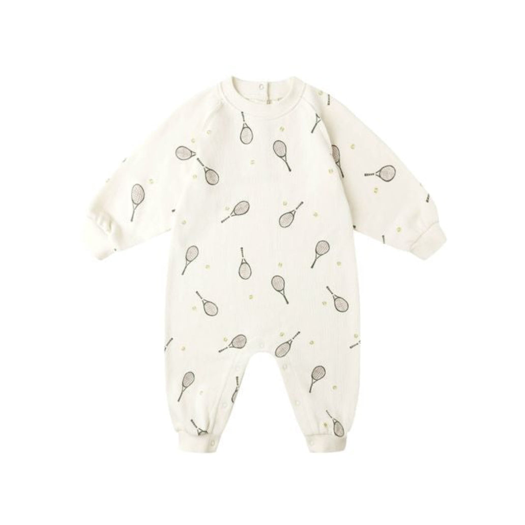 Baby raglan jumpsuit, boutique toddler clothing from Ella Collective Raleigh.