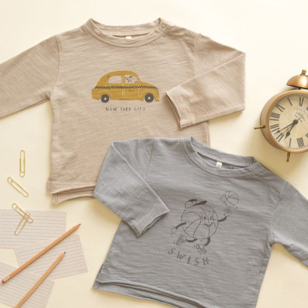 Raw Edge Long Sleeve Tee