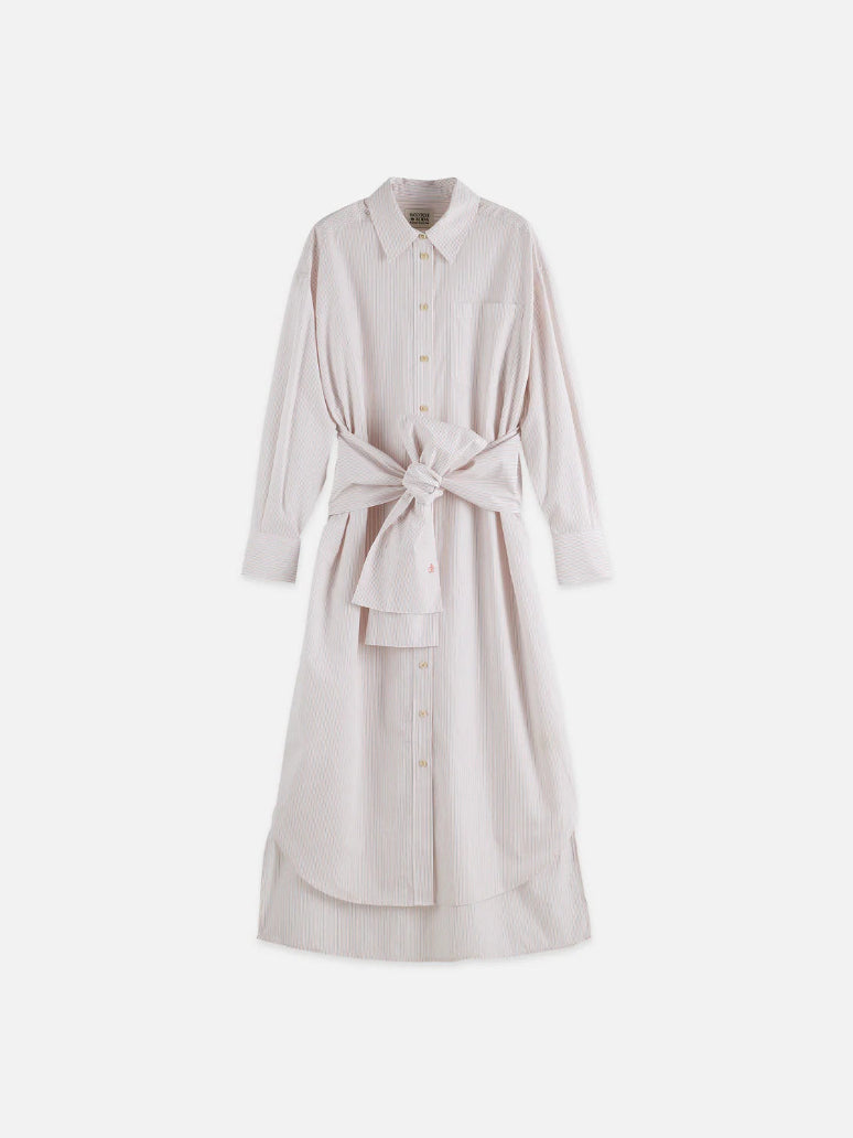 Relaxed Tie Shirt Dress