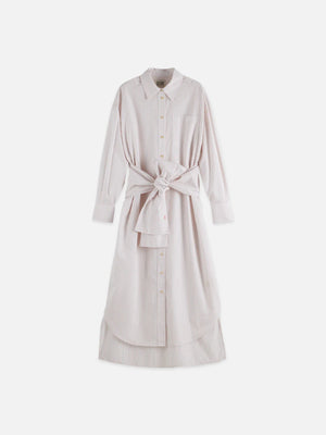 Relaxed Tie Shirt Dress