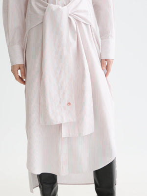 Relaxed Tie Shirt Dress