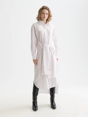 Relaxed Tie Shirt Dress