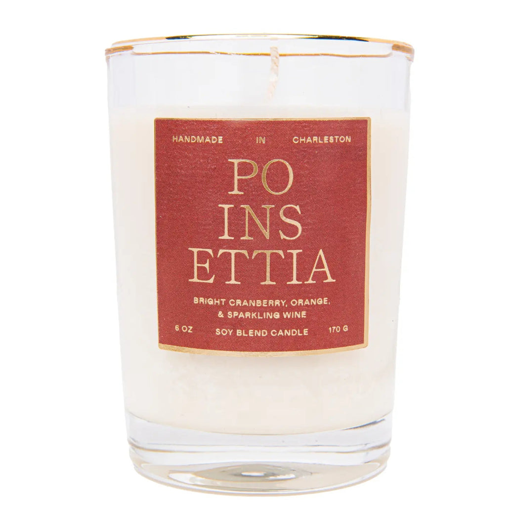 Poinsettia Holiday Candle
