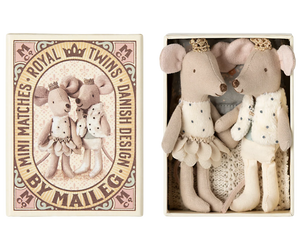 Royal Twins Mice in Box, Little Brother & Sister