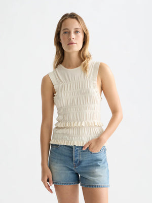 Smock Stitch Knit Tank