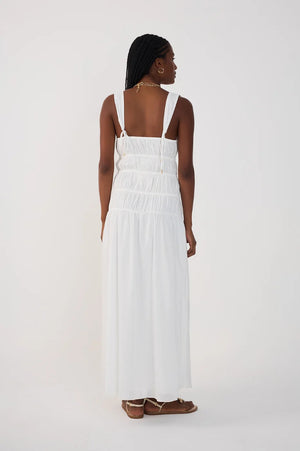 Smocked Square Neck Dress