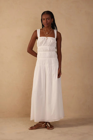 Smocked Square Neck Dress