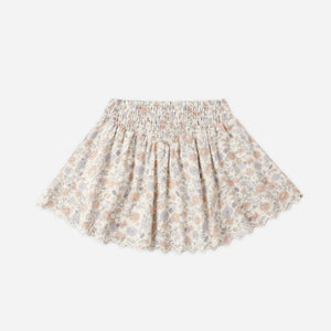 Smocked V Mini Skirt