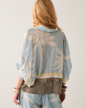 Palmtree Print Blouse