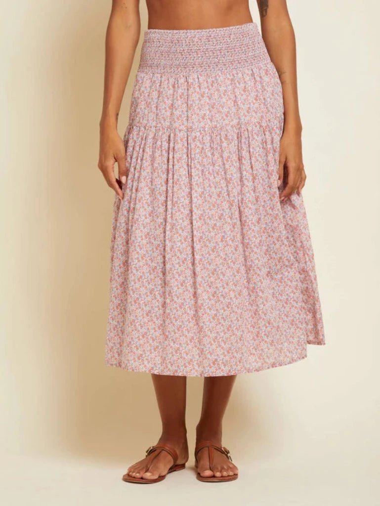 Yumi Smocked Tiered Skirt