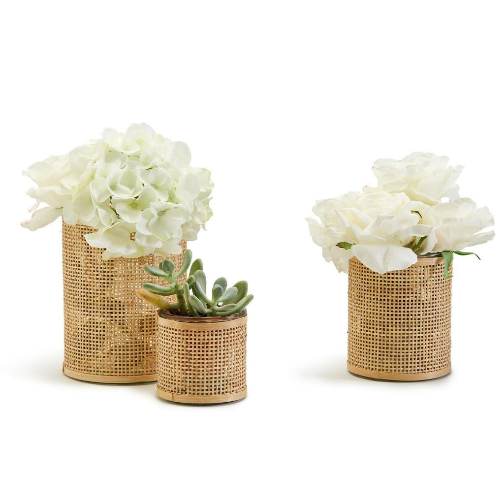 Rattan Wrapped Cachepot