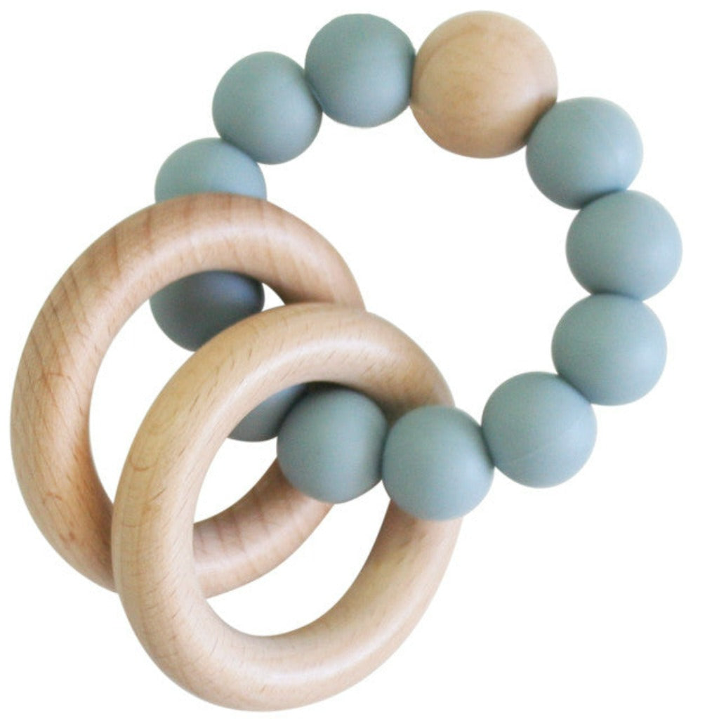 Beechwood teether ring set, boutique baby gift from Ella Collective Raleigh.