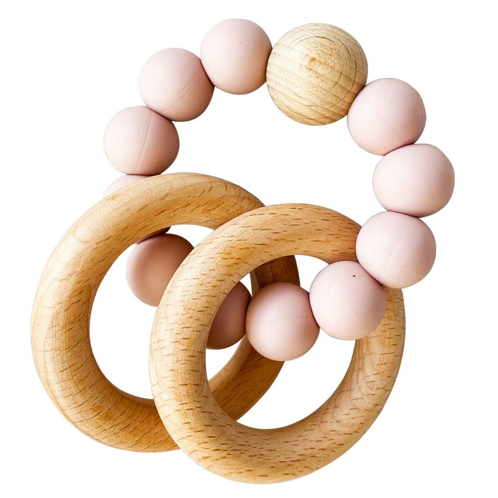 Beechwood teether ring set, boutique baby gift from Ella Collective Raleigh.