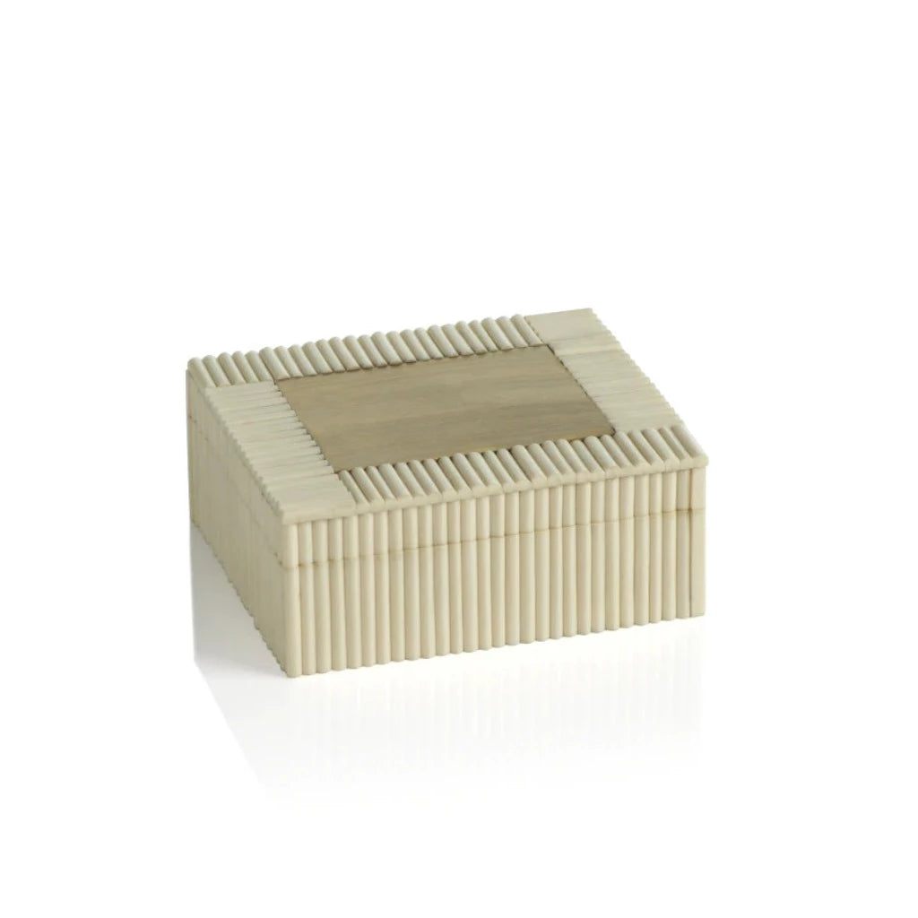 Bone and brass box, boutique decorative storage from Ella Collective Raleigh.