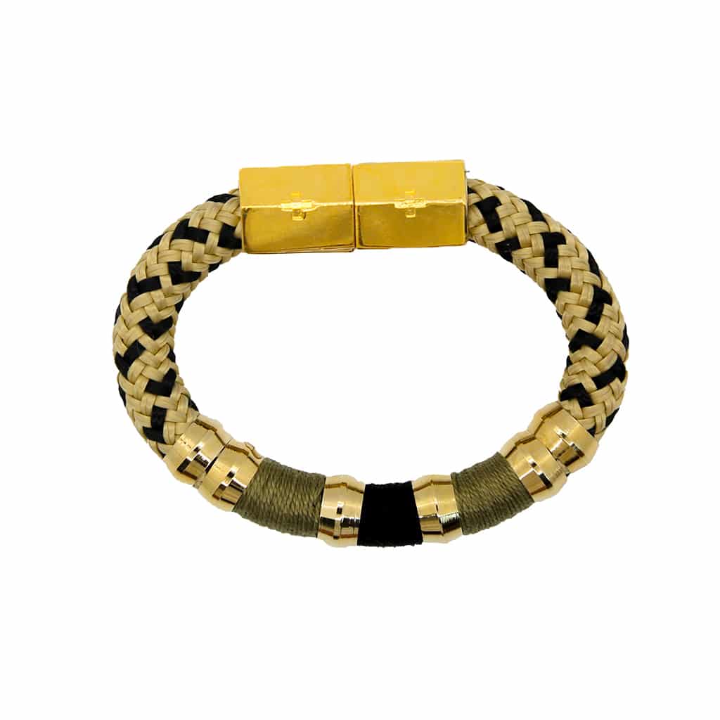 Colorblock bracelet with multi-tone design, boutique women’s jewelry from Ella Collective Raleigh.
