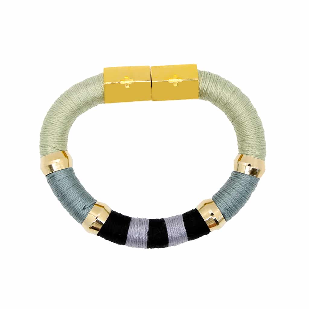 Colorblock bracelet with multi-tone design, boutique women’s jewelry from Ella Collective Raleigh.