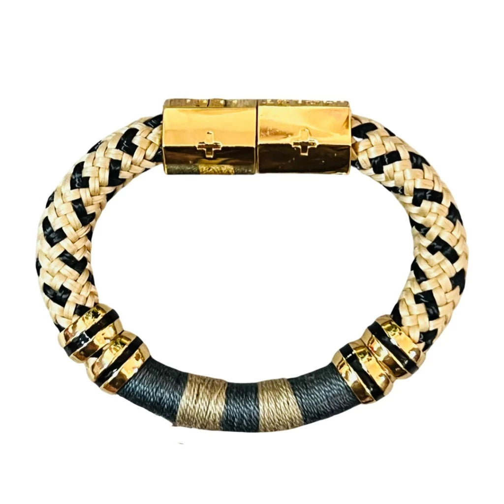 Colorblock bracelet with multi-tone design, boutique women’s jewelry from Ella Collective Raleigh.