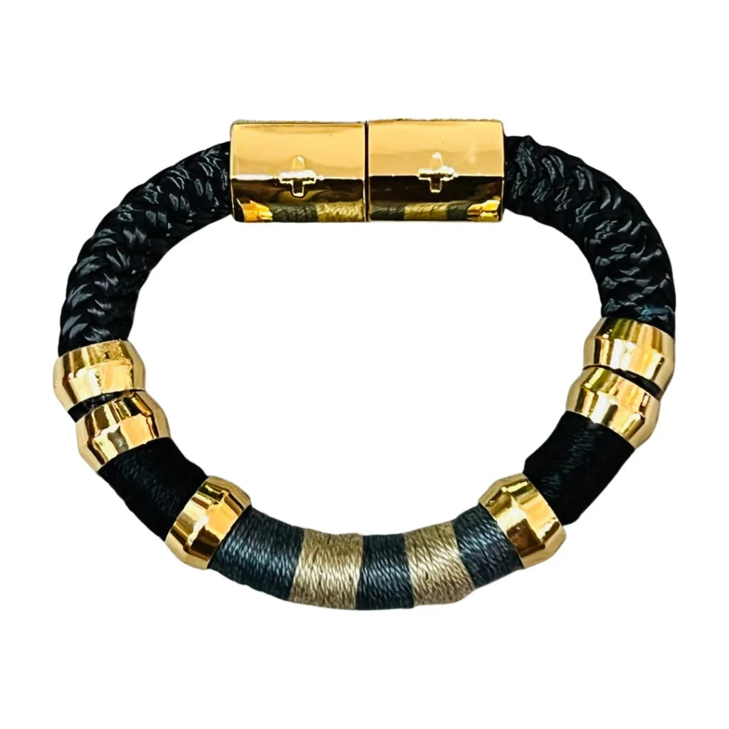 Colorblock bracelet with multi-tone design, boutique women’s jewelry from Ella Collective Raleigh.