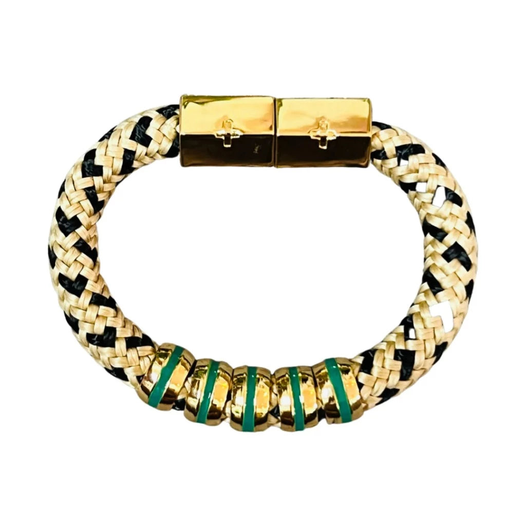 Colorblock bracelet with multi-tone design, boutique women’s jewelry from Ella Collective Raleigh.