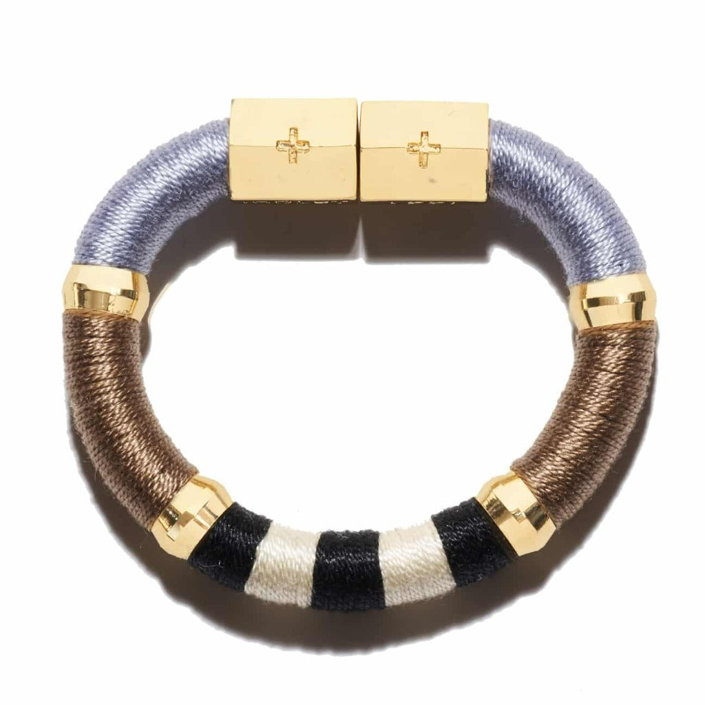 Colorblock bracelet with multi-tone design, boutique women’s jewelry from Ella Collective Raleigh.