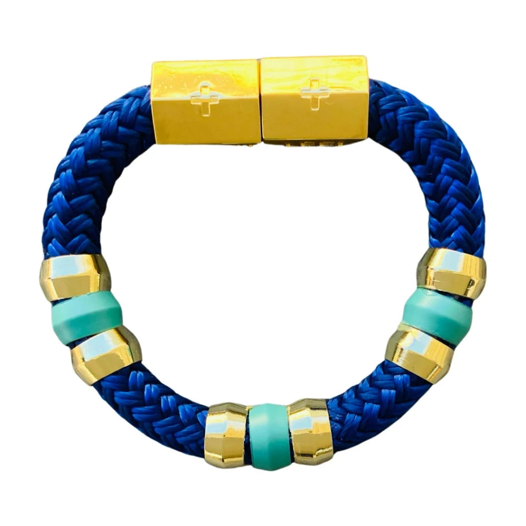 Colorblock bracelet with multi-tone design, boutique women’s jewelry from Ella Collective Raleigh.